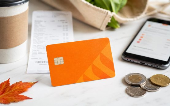 Tangerine Money-Back style credit card close-up for Canada review