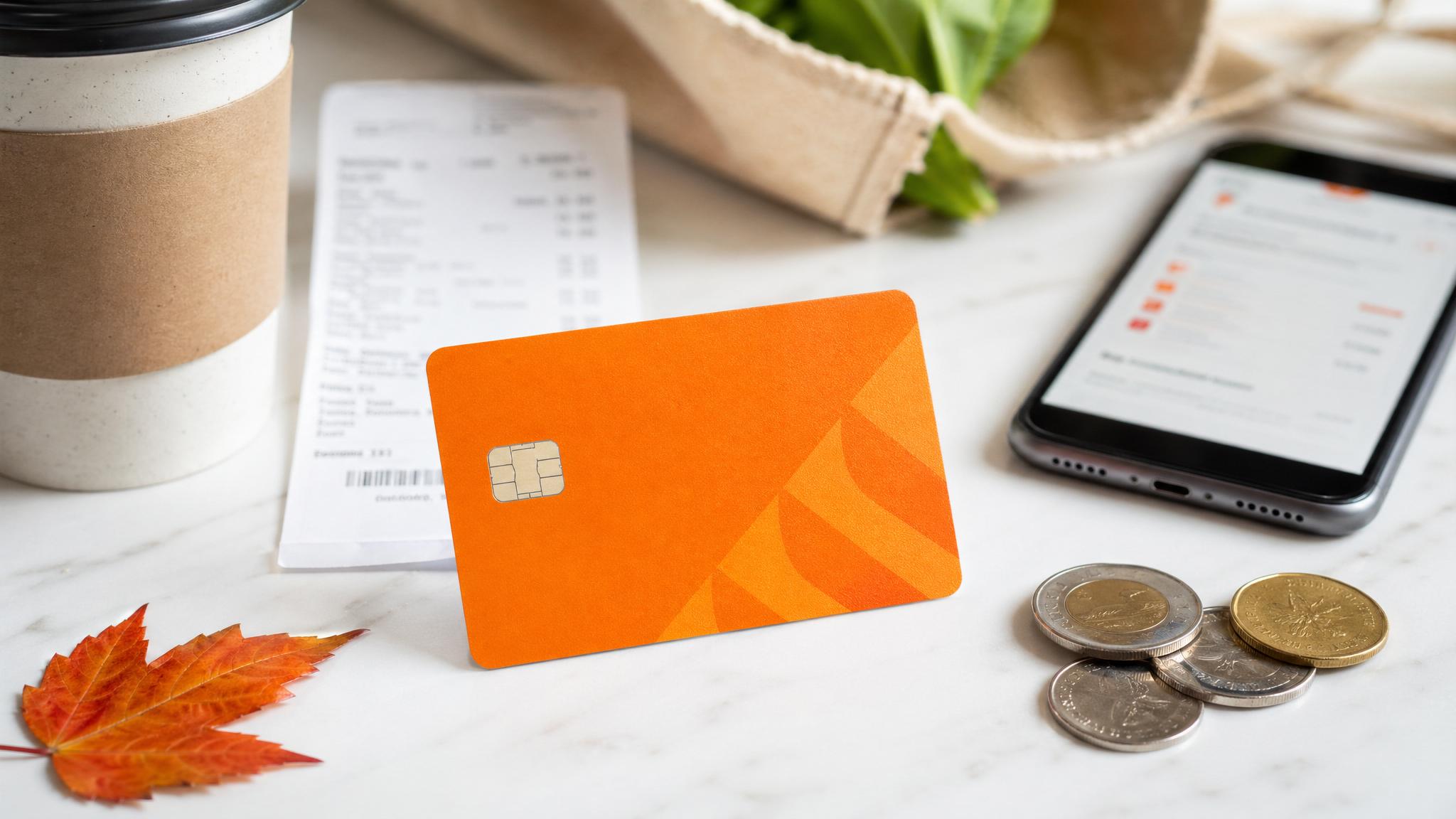 Tangerine Money-Back style credit card close-up for Canada review